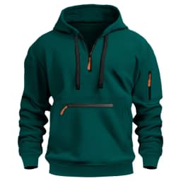 2025 New Men's Hoodies Winter Hooded Shirt Wear Fleece Multi Pocket Fashion Tops Hoody Loose Oversized Pullover Man Clothing