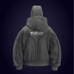 Y2K Harajuku Ninja Zip Up Hoodie Oversized Embroidered Washed Double Hat Sweatshirt American Style Streetwear Goth Men Women Top