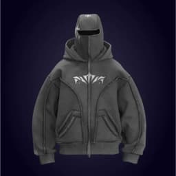 Y2K Harajuku Ninja Zip Up Hoodie Oversized Embroidered Washed Double Hat Sweatshirt American Style Streetwear Goth Men Women Top