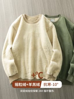 DUKEEN 600G Heavyweight Fleece Sweatshirts for Men 2025 Autumn and Winter Solid Color Basic Thick Warm Pullover Men's Clothing