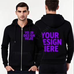 hoodies for man Custom Essential pullover Black Logo Here Comfort pullover Black Hip-hop Add Your Own Message Everyday hoodie
