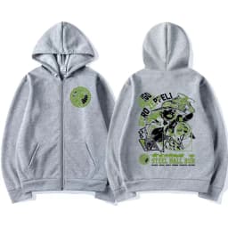 Anime Jojo Bizarre Adventure Zipper Hoodies Gyro Zeppeli STEEL BALL RUN Manga Zip Up Hooded Sweatshirts Men Casual Pullover Coat