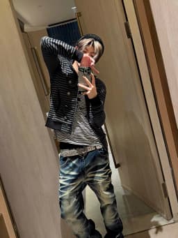 American Vintage Y2K Striped Hoodie Jacket Autumn Casual Fashion Street Style Loose Men Double Breasted Design Hooded Sweatshirt