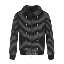 American Vintage Y2K Striped Hoodie Jacket Autumn Casual Fashion Street Style Loose Men Double Breasted Design Hooded Sweatshirt