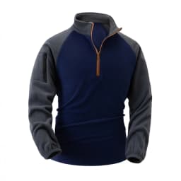 Men's New Stand-up Collar Half-zipper Long-sleeved Arm Zipper Pocket Tactical Sweater Pullover Training Uniform