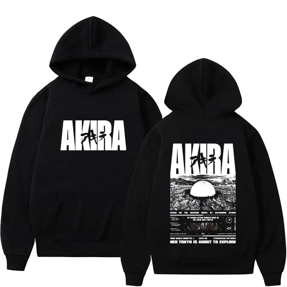 Japanese Science Fiction Cartoon Movie Anime Akira Shotaro Kaneda Hoodie Men Women Fashion Vintage Oversized Pullover Hoodies