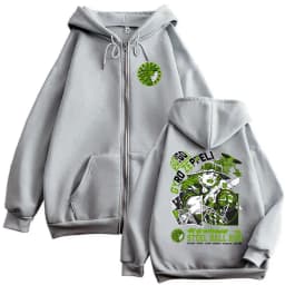 Anime JoJo's Bizarre Adventure Jolyne Jotaro Graphic Zipper Hoodie Men Women Manga Fashion Vintage Oversized Zip Up Jacket Coat