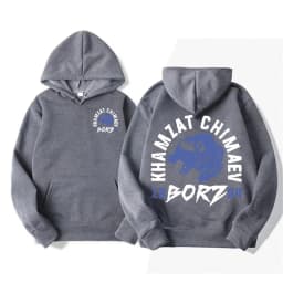 Khamzat Chimaev "borz" Logo Print Hoodies Men's Harajuku Gothic Vintage Sweatshirt Unisex Autumn/Winter Casual Hoodie Streetwear
