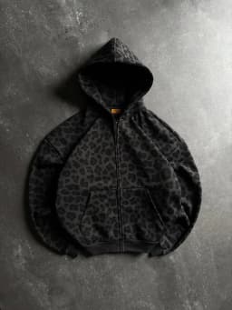 Y2K Zipper Hooded Sweatshirt for Autumn and Winter Retro Leopard Print Hooded Sweatshirt for Men and Women Loose Design Clothes