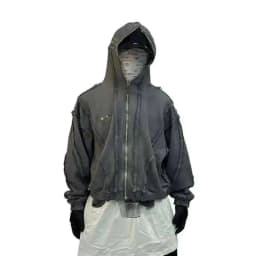 HKSH Autumn New Men's Tide Punk Sweatshirt Deconstruction Streetwear Chic Cardigan High Street Niche Design Masked Hoodie HK2435