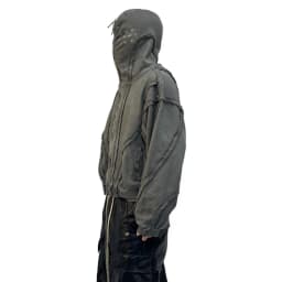 HKSH Autumn New Men's Tide Punk Sweatshirt Deconstruction Streetwear Chic Cardigan High Street Niche Design Masked Hoodie HK2435