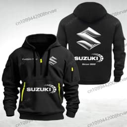 Suzuki Zipper Hoodie, Outdoor Sports Enthusiast, 2026 New Style, Unisex Fashionable Half-Zip Pocket Spring/Autumn Jacket