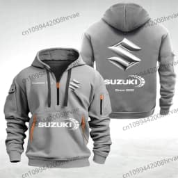 Suzuki Zipper Hoodie, Outdoor Sports Enthusiast, 2026 New Style, Unisex Fashionable Half-Zip Pocket Spring/Autumn Jacket