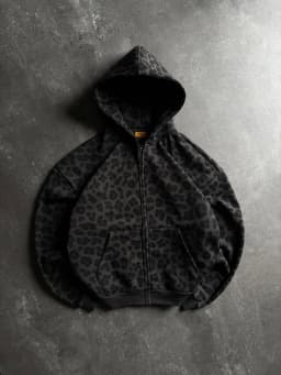 Y2K Zipper Hooded Sweatshirt for Autumn and Winter Retro Leopard Print Hooded Sweatshirt for Men and Women Loose Design Clothes