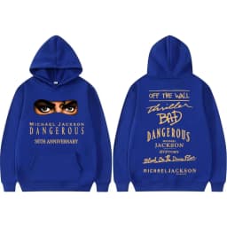 King of Pop Michael Jackson Bad Era Dangerous Hoodies Men's Clothing Fashion Gothic Hoodie Casual Comfort Sweatshirts Streetwear