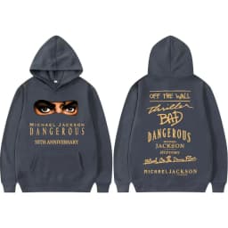 King of Pop Michael Jackson Bad Era Dangerous Hoodies Men's Clothing Fashion Gothic Hoodie Casual Comfort Sweatshirts Streetwear