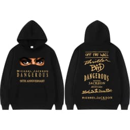 King of Pop Michael Jackson Bad Era Dangerous Hoodies Men's Clothing Fashion Gothic Hoodie Casual Comfort Sweatshirts Streetwear