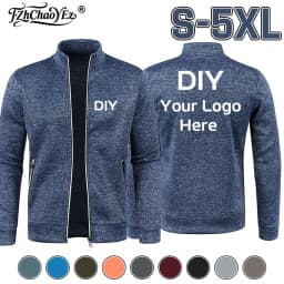 Custom DIY Logo Men's Thicker Sweatshirts Half Zipper Jacket Pullover for Male Hoody Man Hoodies Autumn Turtleneck Sweaters