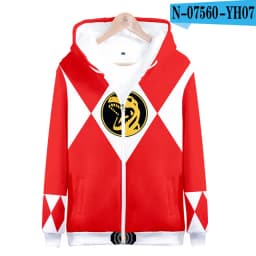 3 To 14 Years Kids Hoodies Mighty Morphin Clothing Boys Girls 3d Digital Printing Hoodie Cartoon Sweatshirt Children Clothes