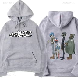 Fashion Gorillaz Rock Band Printed Hoodie Hoodie Men Streetwear Harajuku Unisex Clothing Pullover New in Hoodies & Sweatshirts