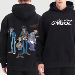 Fashion Gorillaz Rock Band Printed Hoodie Hoodie Men Streetwear Harajuku Unisex Clothing Pullover New in Hoodies & Sweatshirts