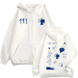 Rapper Milo J 111 Album Tour Zipper Hoodies Men's Women Zip Up Long Sleeve Sweatshirts Fashion Hip Hop Oversized Pullovers Coats