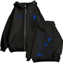 Rapper Milo J 111 Album Tour Zipper Hoodies Men's Women Zip Up Long Sleeve Sweatshirts Fashion Hip Hop Oversized Pullovers Coats