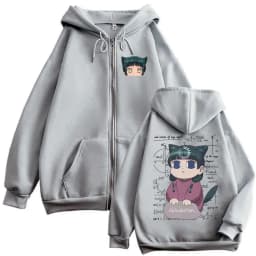 Anime The Apothecary Diaries Kawaii Cute Maomao Print Zipper Hoodie Men Women Casual Art Aesthetic Oversized Zip Up Jacket Tops