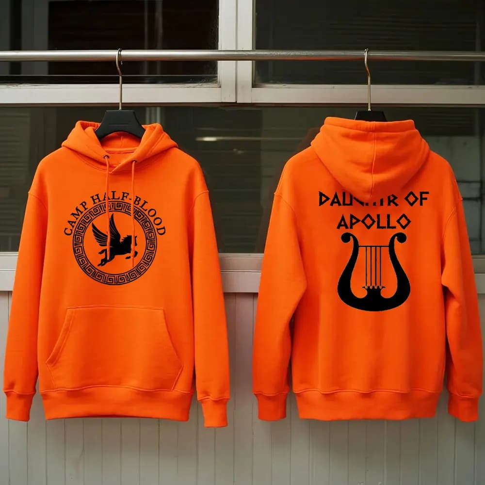 Camp Half Blood Hoodies Fall Winter Half Camp Game Men Women Orange Pullovers Percy Jackson Daughter Halloween Men Sweatshirt