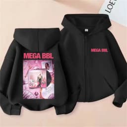 Theodora Mega Bbl Album Graphic Zipper Hoodie Men Women Clothing Fashion Oversized Zip Up Jacket Coat Man Casual Vintage Hoodies