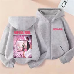 Theodora Mega Bbl Album Graphic Zipper Hoodie Men Women Clothing Fashion Oversized Zip Up Jacket Coat Man Casual Vintage Hoodies