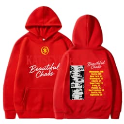 Kpop Katseye Beautiful Chaos Album Hoodie Fashion Hip Hop Vintage Harajuku Men Women Pullover Fleece Loose Sportwear Streetwear
