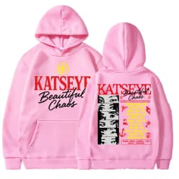 Kpop Katseye Beautiful Chaos Album Hoodie Fashion Hip Hop Vintage Harajuku Men Women Pullover Fleece Loose Sportwear Streetwear
