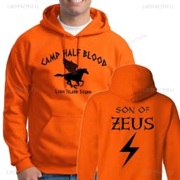 Camp Half Blood Hoodie Percy Jackson Halloween Sweatshirt Double Sided Printing Men Women Casual Sweatshirts Streetwear Hoodies