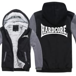 Hardcore Hoodies Men Cool Thicken Winter Hardcore Sweatshirt Pullover Mans Coat