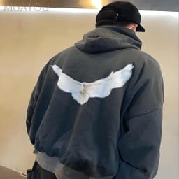 Dove Print Kanye Hoodie Men Women Streetwear 1:1 Sweatshirt High Quality Loose Double-Layer Heavy Fabric Pullover Ovesize hoodes