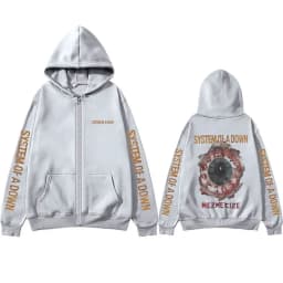 System of A Down Mezmerize Zipper Hoodie Men Women Gothic Rock Oversized Zip Up Jacket Men's 90s Alternative Metal Streetwear