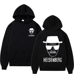 Breaking Bad Walter White Heisenberg Double Sided Printed Hoodie Men Women Vintage Oversized Rock Hoodies Man Black Sweatshirts