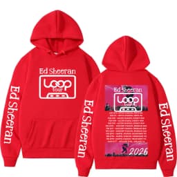 2026 Ed Sheeran Loop Tour Hoodie Men Women Oversize Clothing Casual Pullover Autumn Winter Aesthetic Hip Hop Vintage Tracksuit