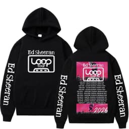 2026 Ed Sheeran Loop Tour Hoodie Men Women Oversize Clothing Casual Pullover Autumn Winter Aesthetic Hip Hop Vintage Tracksuit