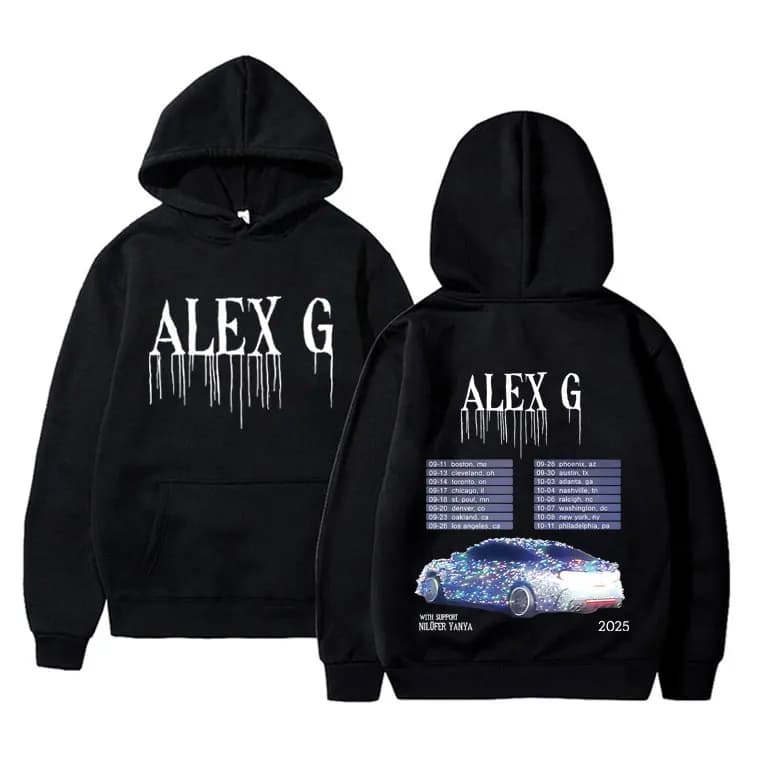 Alex G Tour 2025 Hoodie Men Women Clothing Casual Sweatshirt Men's Oversized Hooded Tracksuit Male Fashion Fleece Cotton Hoodies