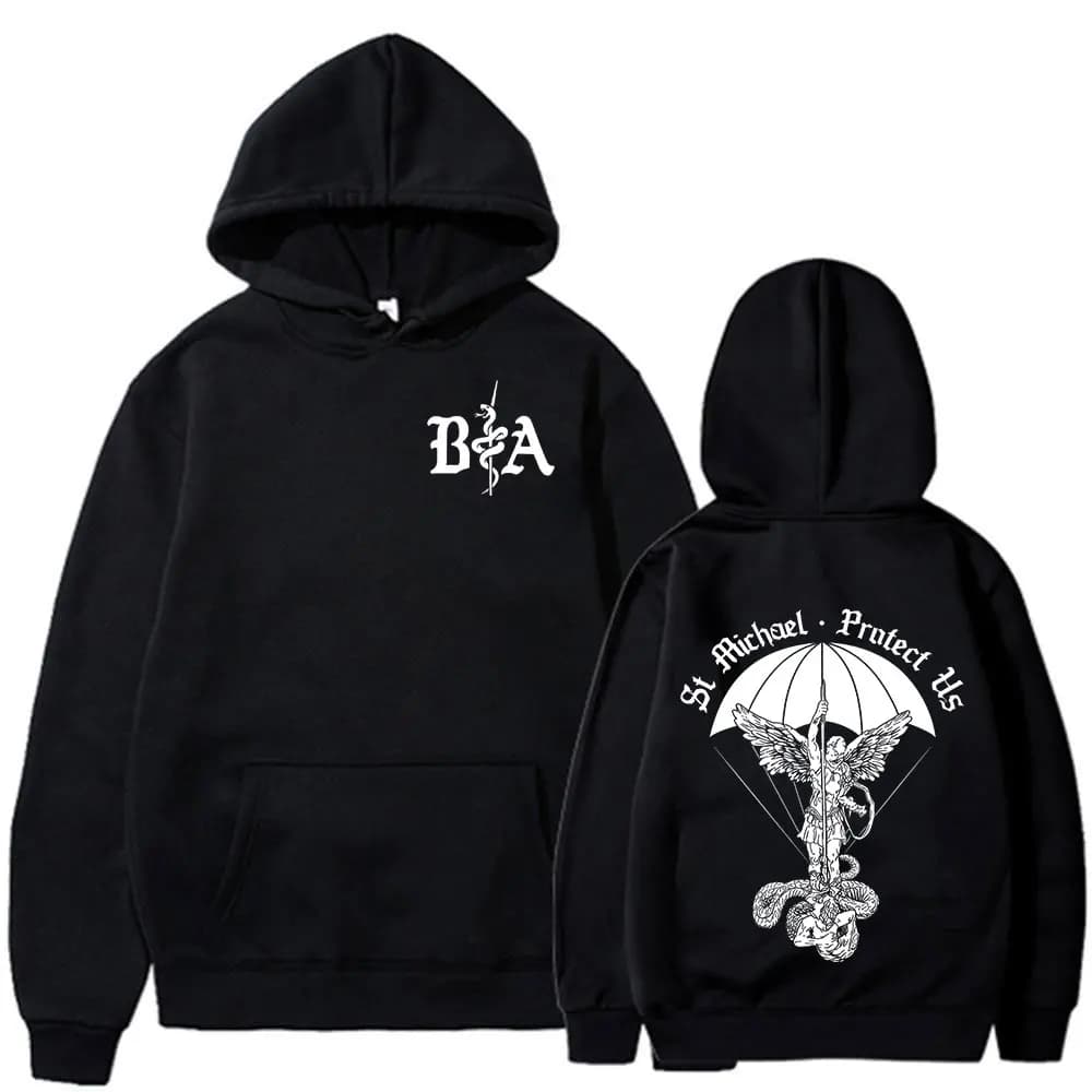 ST Michael Brothers in Arms Double Sided Print Hoodies Men's Women Clothing Fashion Sweatshirt Oversized Long Sleeve Pullovers