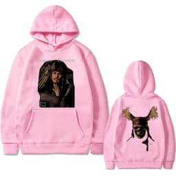Vintage Pirates of The Caribbean Skeleton Print Hoodie Johnny Depp Graphic Hoodies Men Women Casual Loose Oversized Sweatshirts