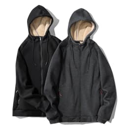 Winter Thicken Hooded cotton winter new plus cashmere men's casual lamb cashmere plus size Hoodie Plush coat L-8XL streetwear