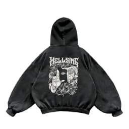Manga Hellsing Alucard Printed Hooded Men Women Casual Cotton Hoodies Retro Washed Streetwear Harajuku Male Oversized Sweatshirt