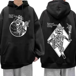 Forward Observations Group Hoodie Punk Skeleton Gothic Hoodies Men's Fashion Vintage Graphic Hooded Sweatshirt Streetwear
