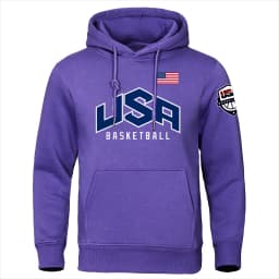 U S A Basketball Sports Clothing Men Loose Oversize Hoodie Casual Fashion Hoody Fleece Breathable Long Sleeves Pullover Male
