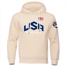 U S A Basketball Sports Clothing Men Loose Oversize Hoodie Casual Fashion Hoody Fleece Breathable Long Sleeves Pullover Male