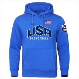 U S A Basketball Sports Clothing Men Loose Oversize Hoodie Casual Fashion Hoody Fleece Breathable Long Sleeves Pullover Male