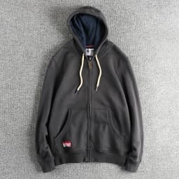Autumn Winter New American Retro 320G Long Sleeve O-neck Thick Velvet Hooded Hoodies Men's Solid Color Cardigan Casual Sportwear